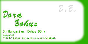 dora bohus business card